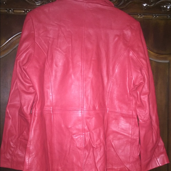 Limited Leather Red Jacket Nice! - Picture 3 of 4